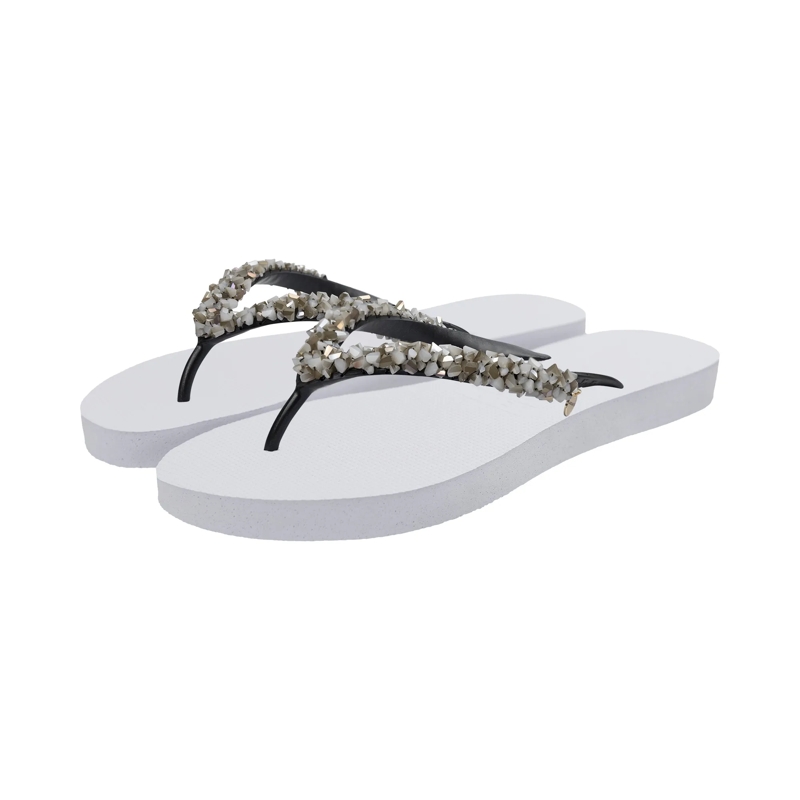 UZURII Flip Flops Zehentrenner Classic Aby Silver weiss(Image 2)