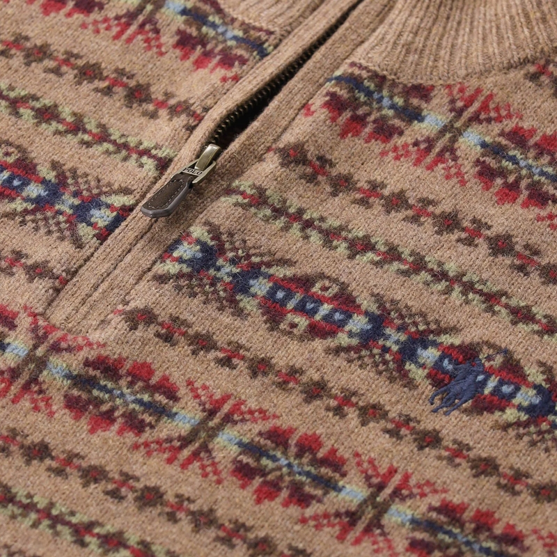 Polo Ralph Lauren Pull Troyer mit Muster braun(Image 3)