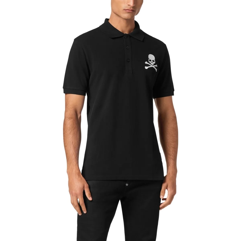 Philipp Plein Top Poloshirt Skull&Bones schwarz(Image 2)