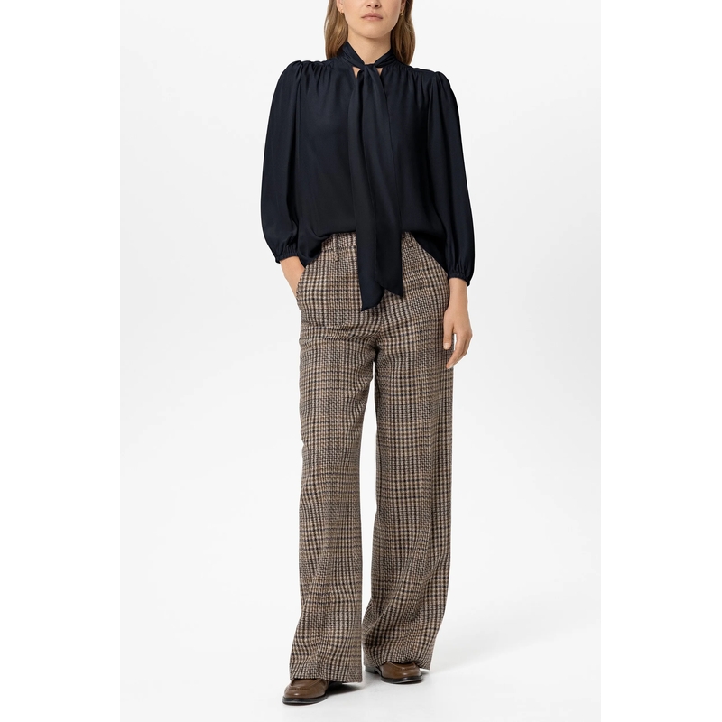 Luisa Cerano Top Schluppenbluse aus Seiden-Mix winter navy(Image 2)