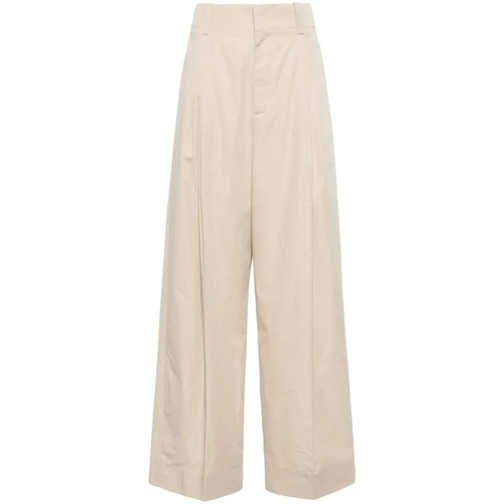 Bottega Veneta Straight Leg Trousers Neutrals 