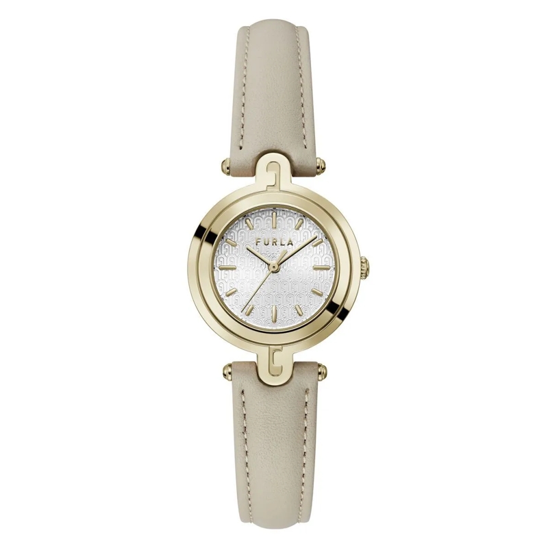 Furla Quarzuhr Quarz Analog Uhr Furla Arch-Bar beige