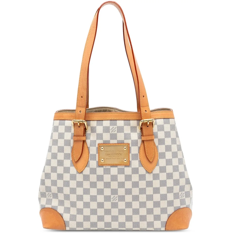 Louis Vuitton Shopper Damier Azur Hampstead MM weiß