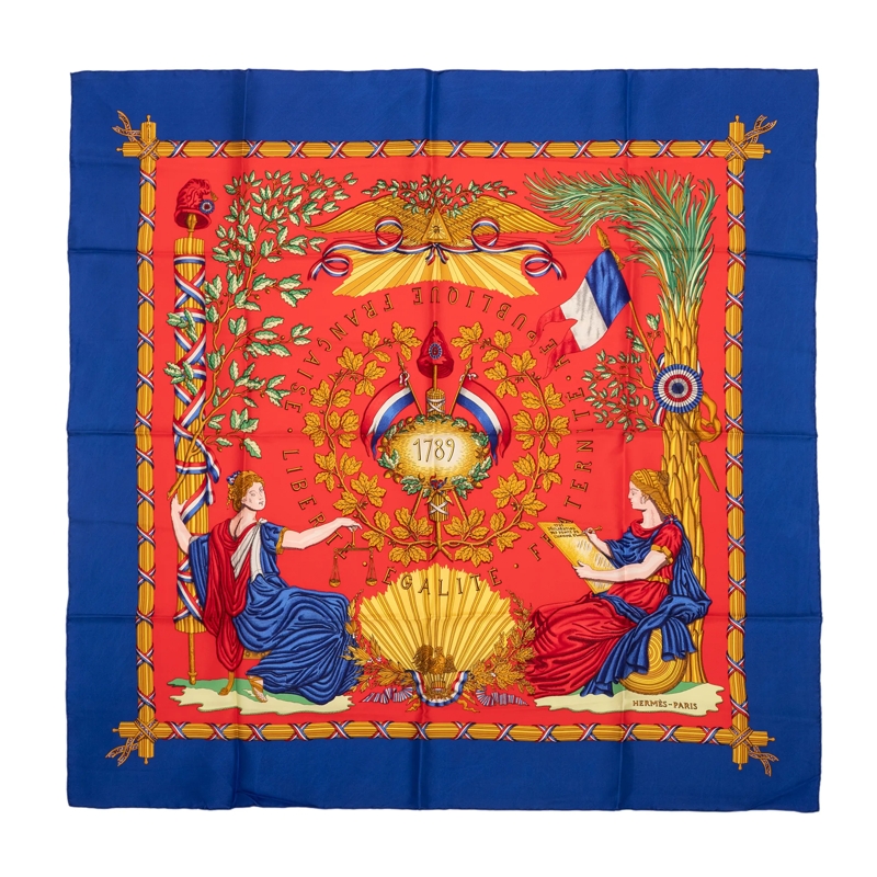 Hermès Halstuch Scarf blau