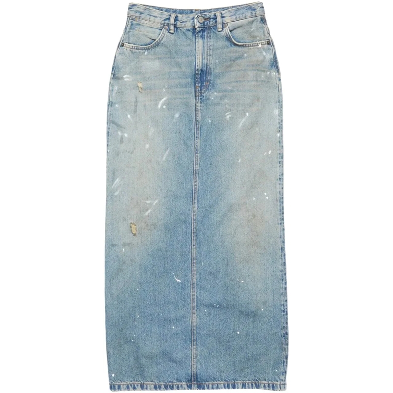 Acne Studios Midirock Acne Studios Denim Skirt Light Blue blau