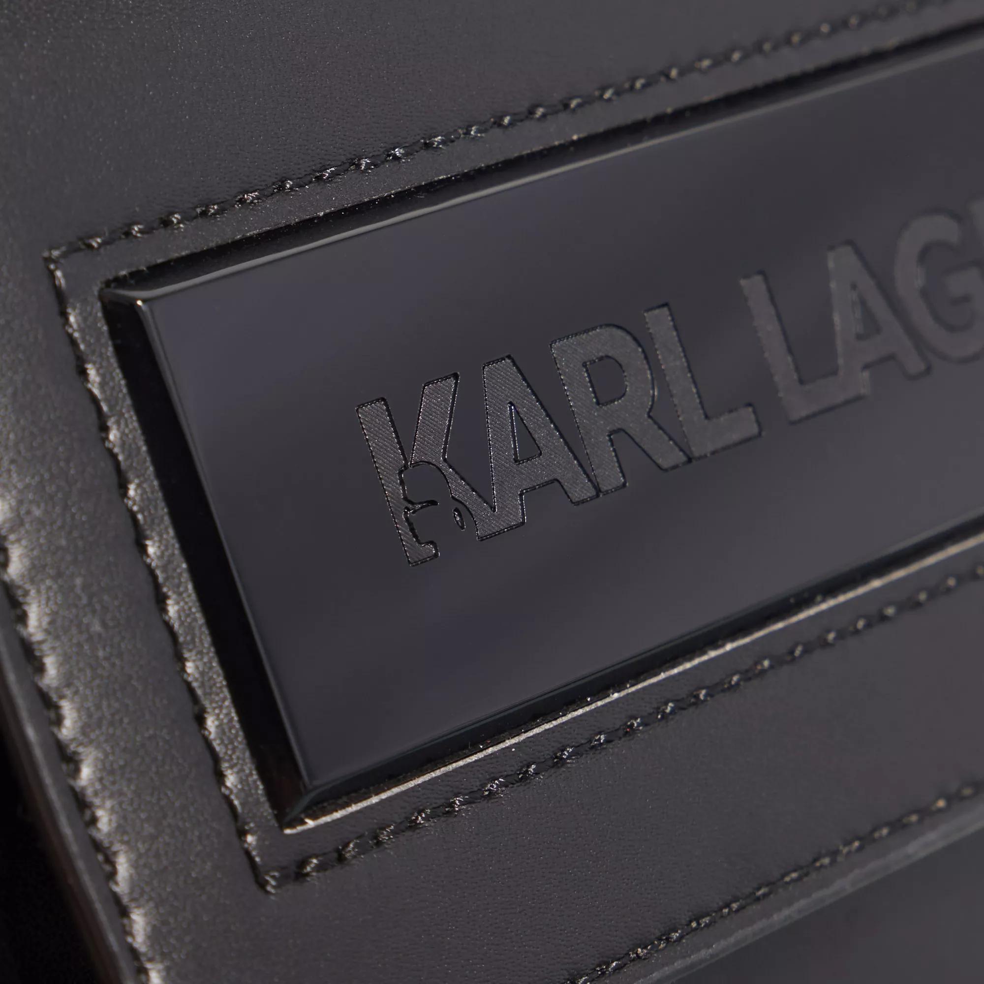 Karl Lagerfeld Crossbody bags Icon K Sm Flap Shb Leather in zwart