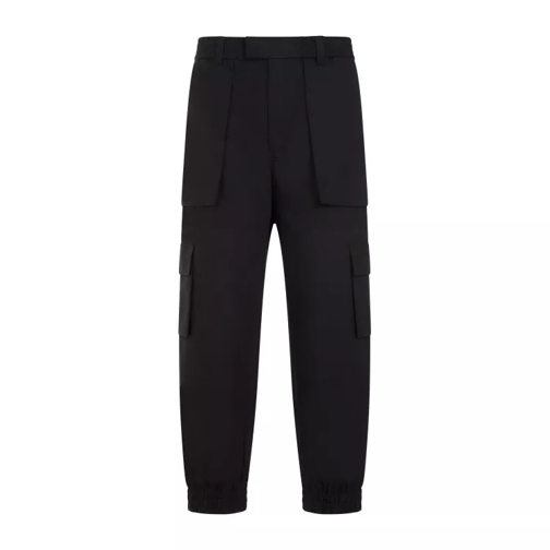 Alexander McQueen Black Cotton Cargo Pants Black 