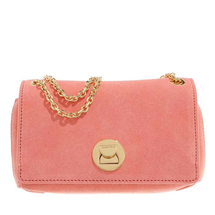 Coccinelle Liya Suede Crossbody Bag Geranium Gerani Mini Bag