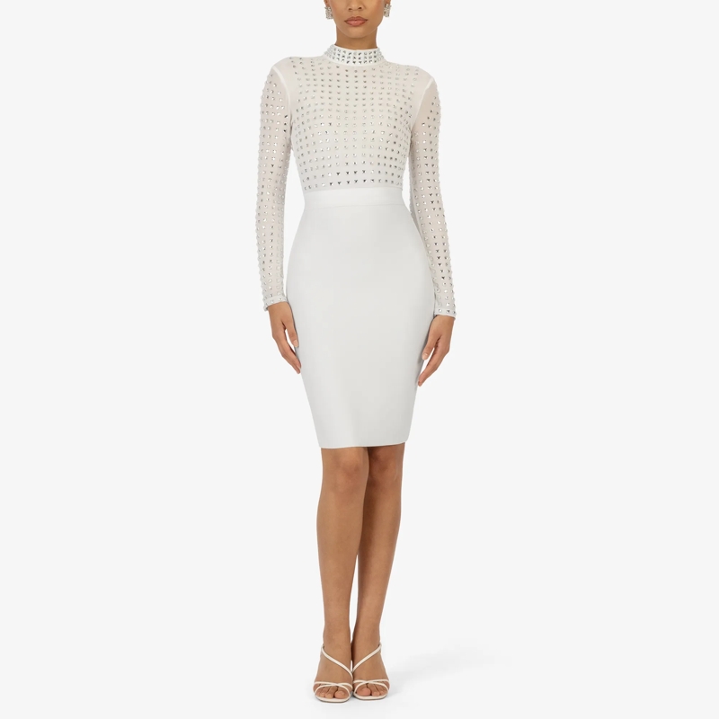 Kraimod Cocktailkleid Bandagekleid weiss(Image 11)