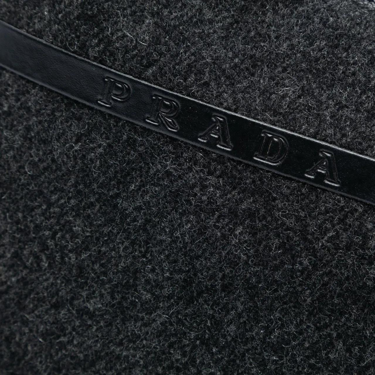 Thumbnail - Prada Hobo Bags - Wool Sport Shoulder Bag - Gr. unisize - in Grau - für Damen