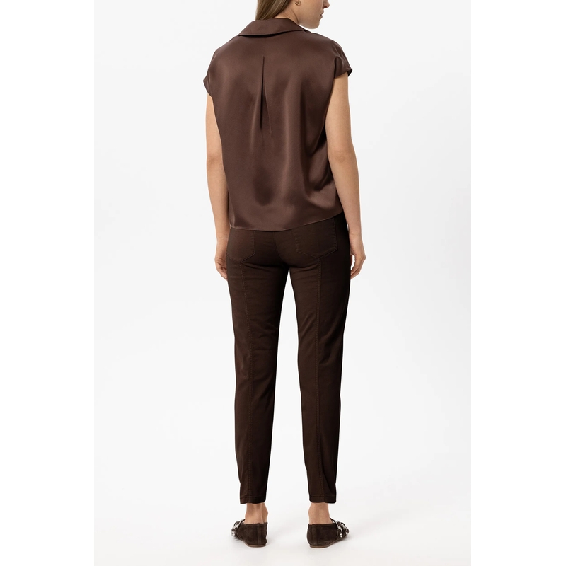 Luisa Cerano Skinny-Leg-Jeans High-Stretch-Colour-Denim marone(Image 4)