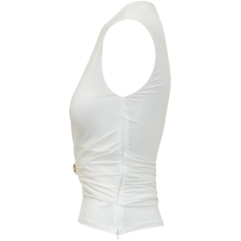 Elisabetta Franchi Top Top Con Nodo weiß(Image 3)
