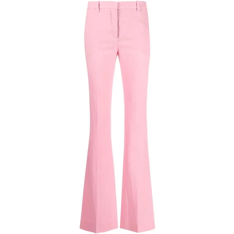 Versace  High-Waisted Flared Trousers Pink