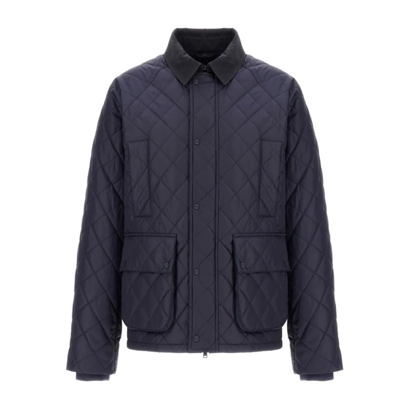 Herno Daunenjacke Navy Blue Quilted Jacket Blue