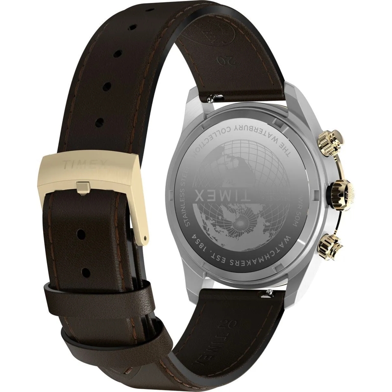 Timex Quarzuhr Quarz-Chronographenuhr Waterbury Heritage Chronogr braun(Image 6)