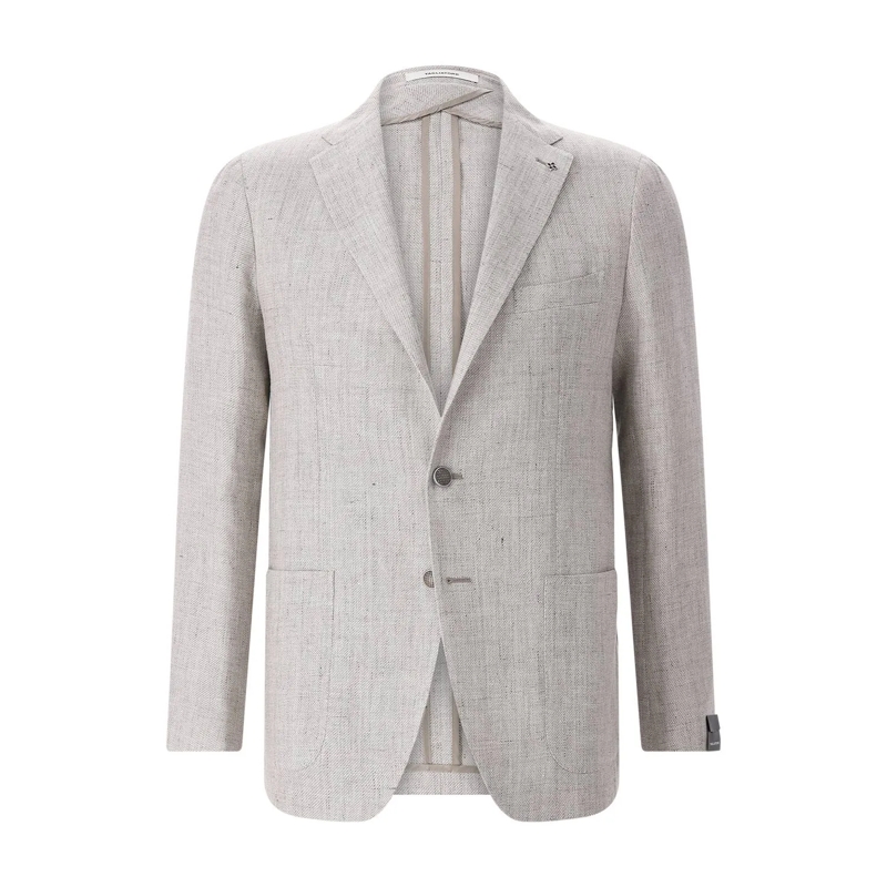 Tagliatore Veste de costume Sakko aus Schurwolle & Leinen beige