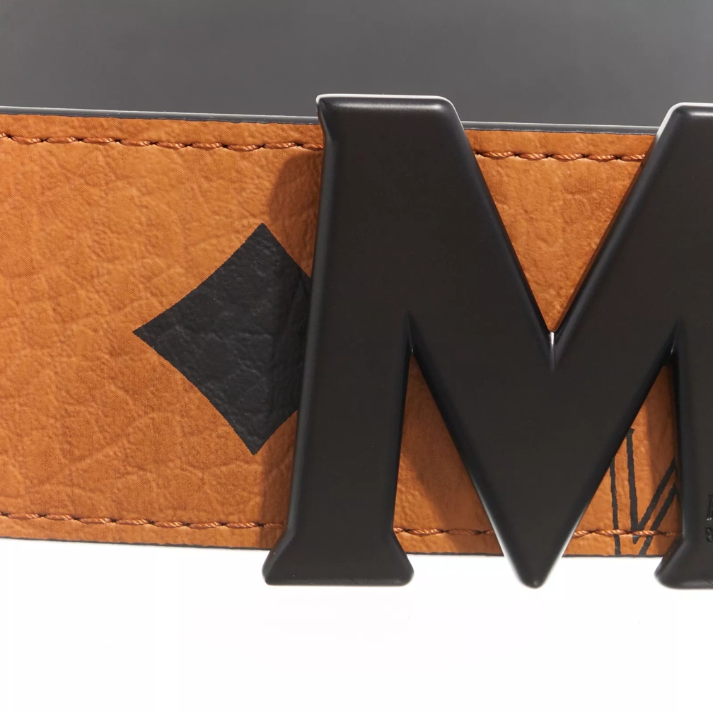 MCM Cl Maxi Mn Vi Belt P Matt Cognac Leather Belt