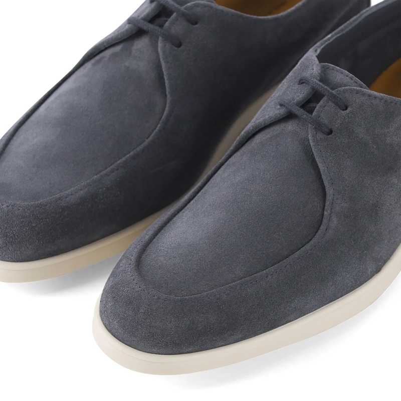 Doucal's Schnürschuhe Schnürschuhe aus Veloursleder blau(Image 3)