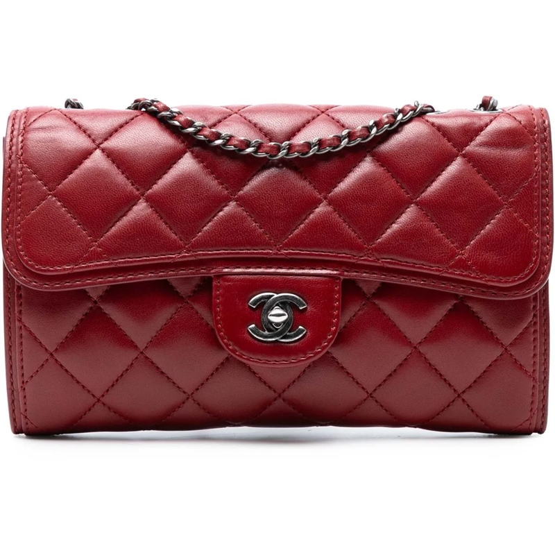 Chanel Sac à bandoulière Small Quilted Lambskin Citizen Zip Flap rot