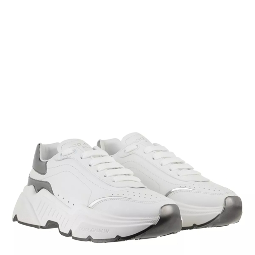 Dolce&Gabbana Low Top Sneakers White Silver Low-Top Sneaker