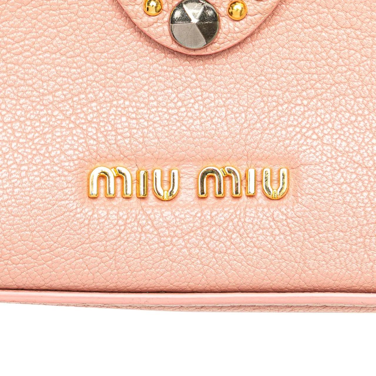 Thumbnail - Miu Miu Clutches - Goatskin Madras Crystal Studded Clutch - Gr. unisize - in Gold - für Damen