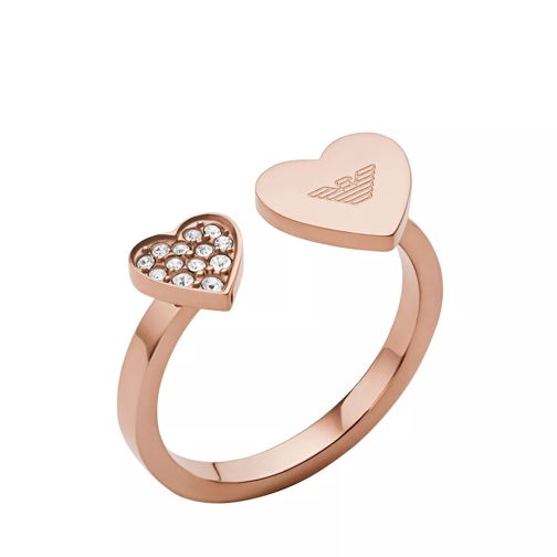 Emporio Armani Stainless Steel Signet Ring Rose Gold Ring
