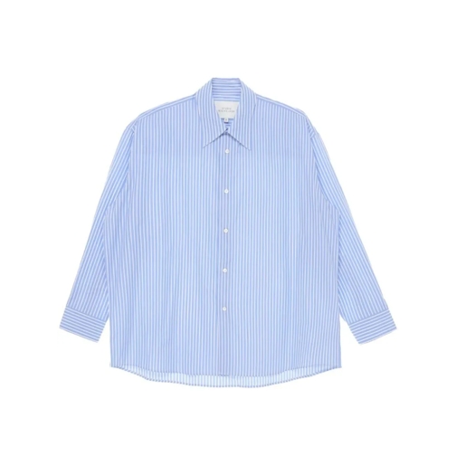 Studio Nicholson Hemden Blue/White Cotton Shirt Blue