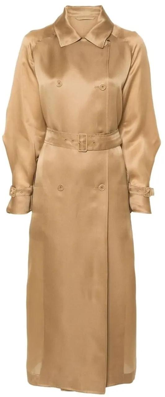 Thumbnail - Max Mara - Max Mara Sfilata 'Sacco' Silk Trench - Größe 36 - braun