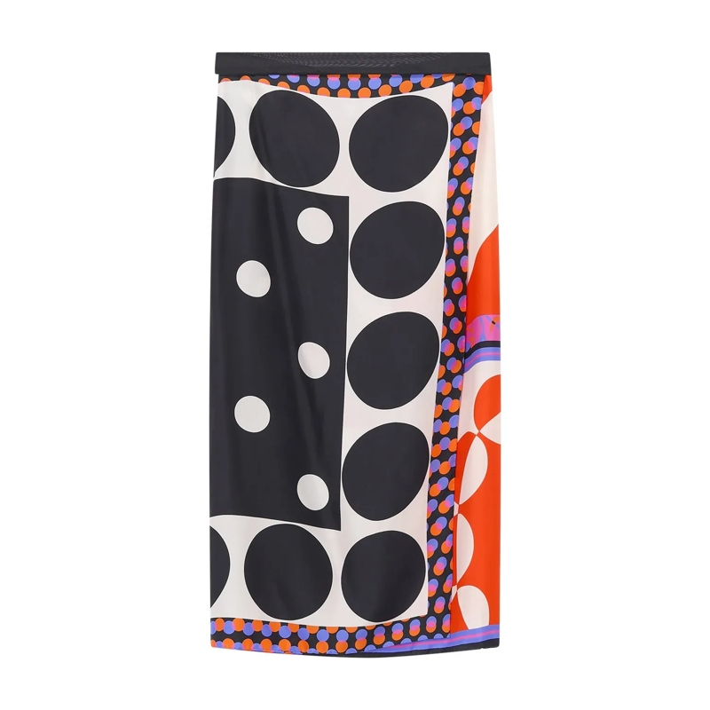 Dries Van Noten Maxirock Midi-Wickelrock aus Seide mehrfarbig