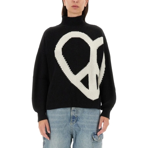 Moschino Pullover Oversized Black Sweater Black