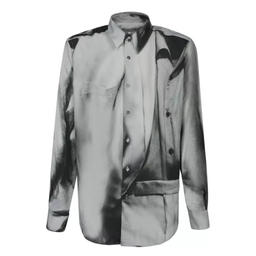 Paul Smith Long Sleeve Shirt With Artistic Print Grey 