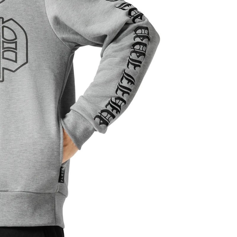 Philipp Plein Sweatshirt Hoodie Gothic Plein grau(Image 2)