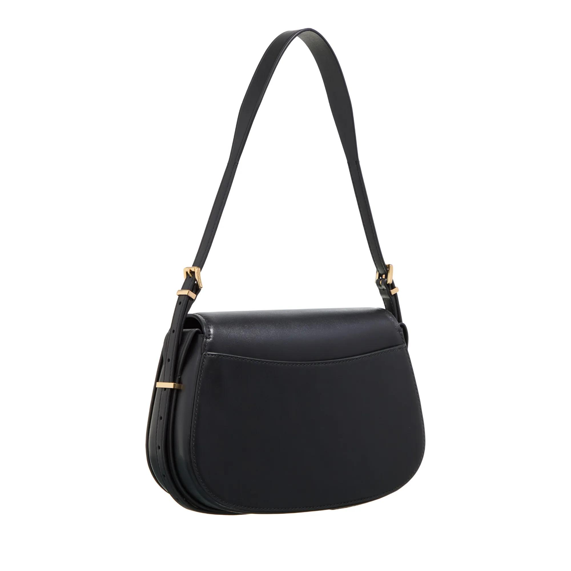 Michael Kors Leren Crossbody Tas met Magnetische Flap Black Dames