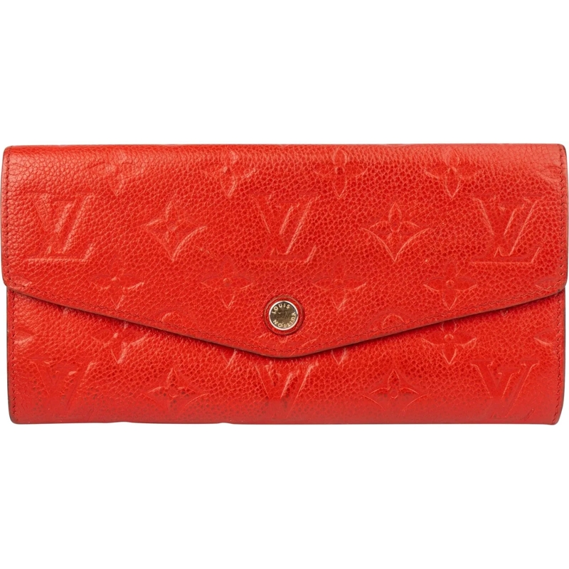Louis Vuitton Geldbörse Louis Vuitton Leather Empreinte Monogram Curieuse  rot