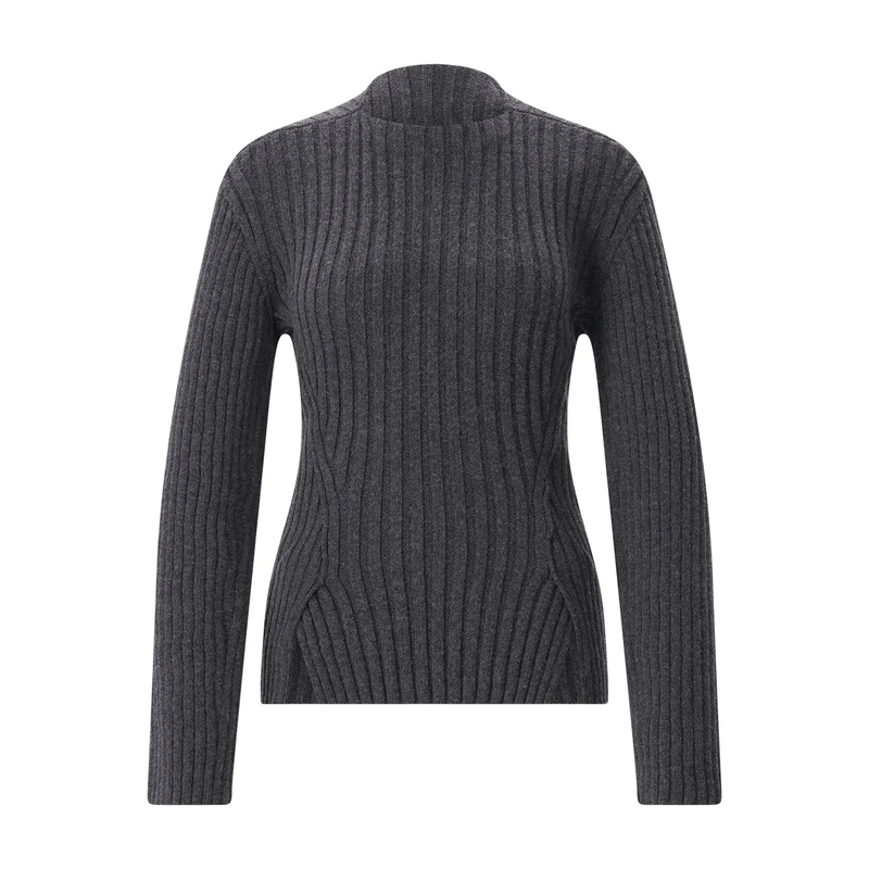 Victoria Beckham Pullover Pullover aus Woll-Kaschmir-Mix grau