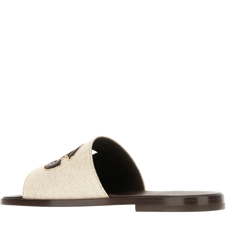 Dolce&Gabbana Chaussons Dolce&gabbana Two-tone leather and fabric slippers mehrfarbig