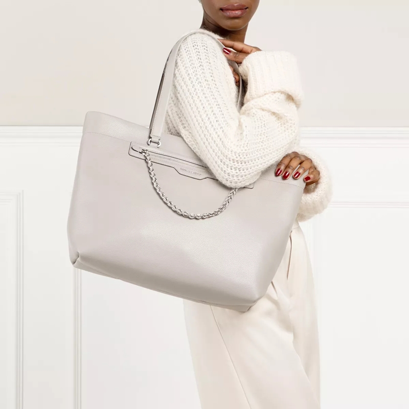 MICHAEL Michael Kors Shopper Slater Large Top-Zip Tote Pearl Grey(Image 2)