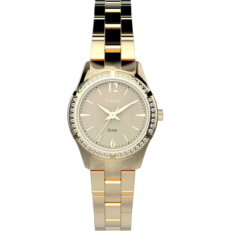 Timex Quarzuhr Quarz-Analoguhr Timex Women's Solar Analog gold