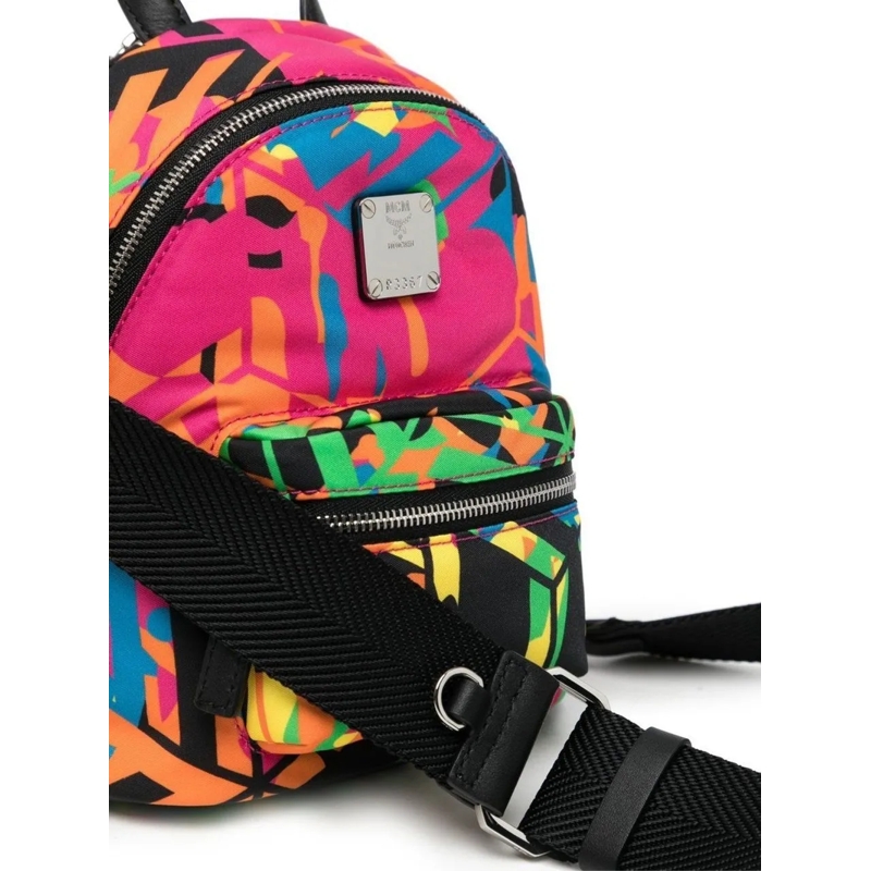 MCM Crossbody Bag Stark Logo Backpack Shoulder Bag mehrfarbig(Image 6)