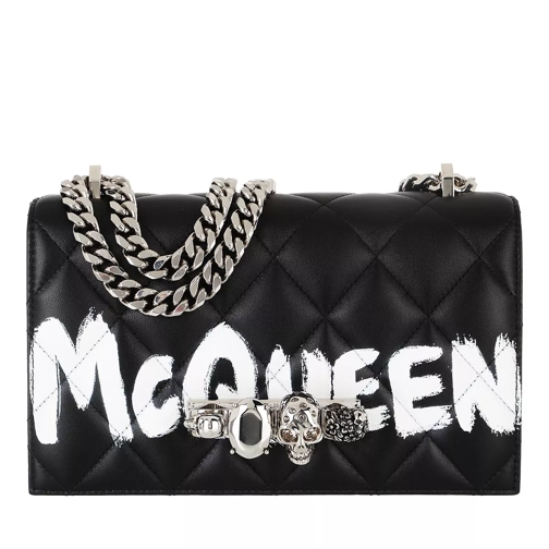 Alexander McQueen Jewelled Crossbody Bag Leather Black/Ivory Crossbody Bag