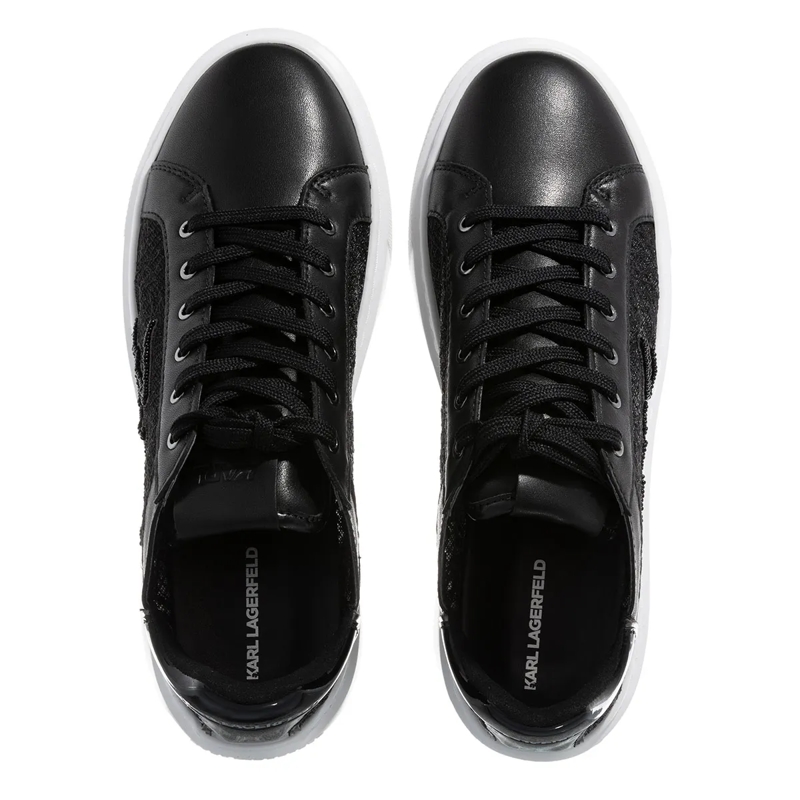 Karl Lagerfeld Low-Top-Sneaker Maxi Kup Autograph Lace Lo  Black Lthr & Textile(Image 11)