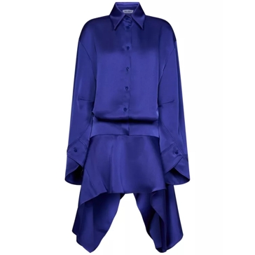 The Attico Mischa Mini Shirt Dress Purple Kleider