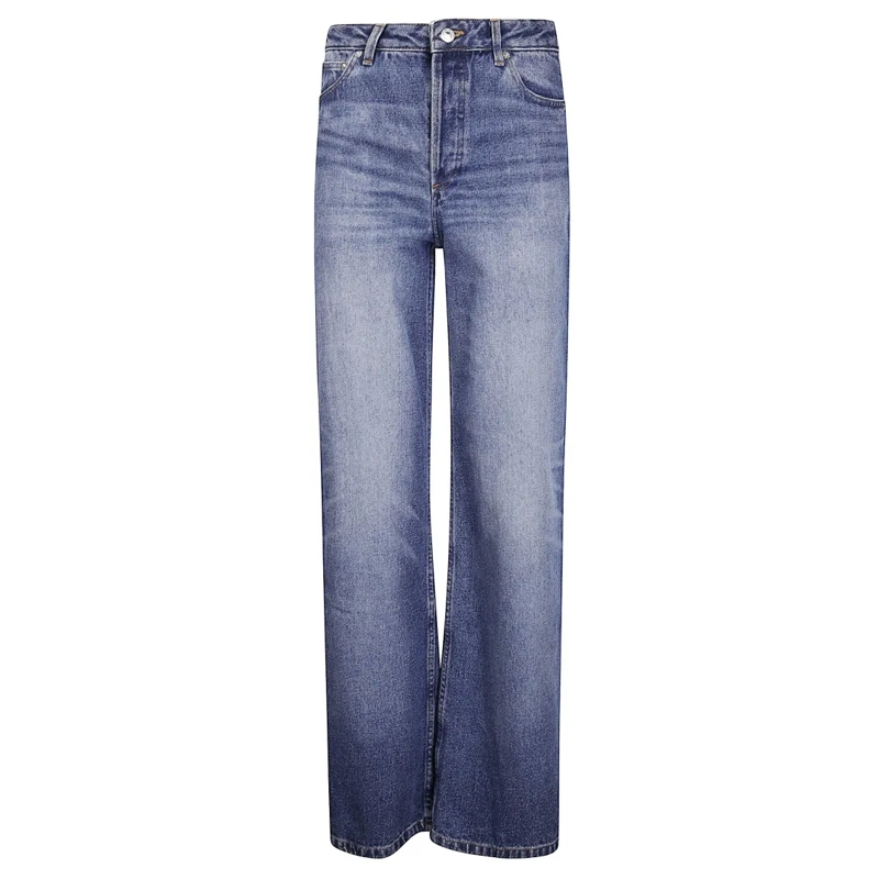 A.P.C. Jeans Wide-Leg Five-Pocket Jeans Blue