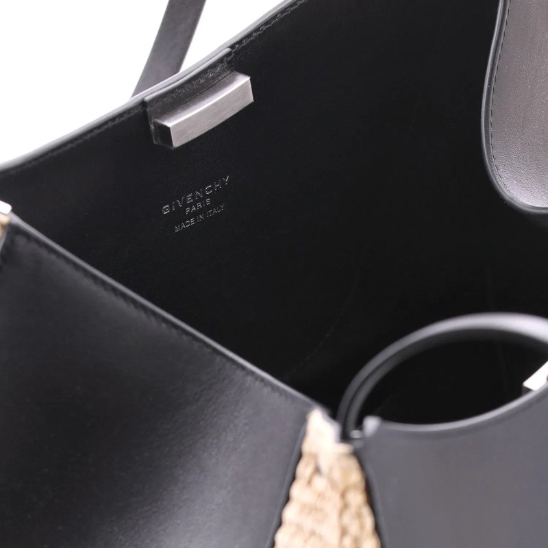 Givenchy Crossbody Bag Shopper aus Raffia und Leder braun(Image 6)