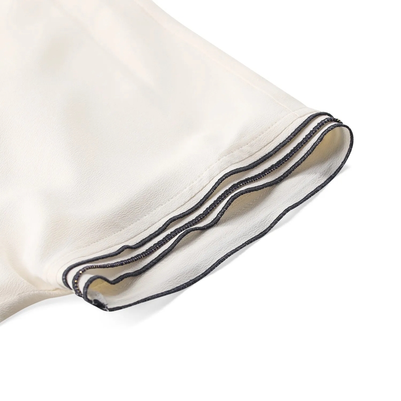 Fabiana Filippi T-shirt Blusenshirt aus Seiden-Mix weiß(Image 5)