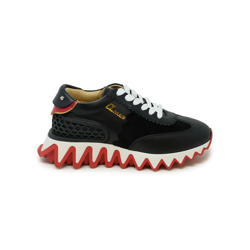 Christian Louboutin Lage-top sneaker Black/Loubi Calf/Vv/Pat Loubishark Donna Flat Snea Black