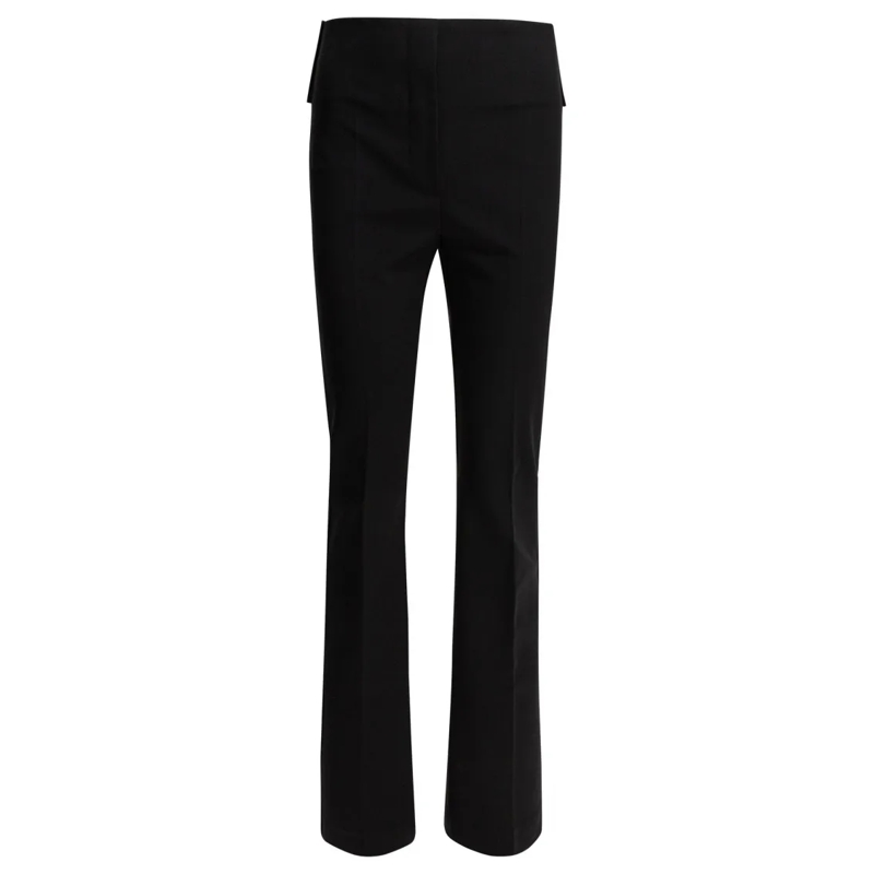 Max Mara  Tailored Trousers With Unique Waistband Detail Black