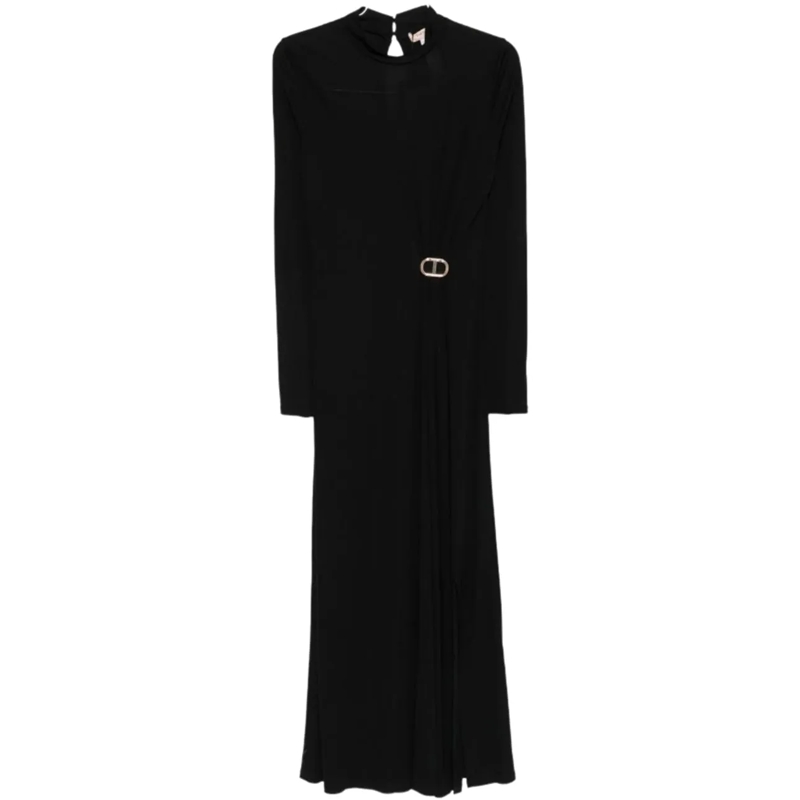Twin-Set Robe midi Dresses Black schwarz