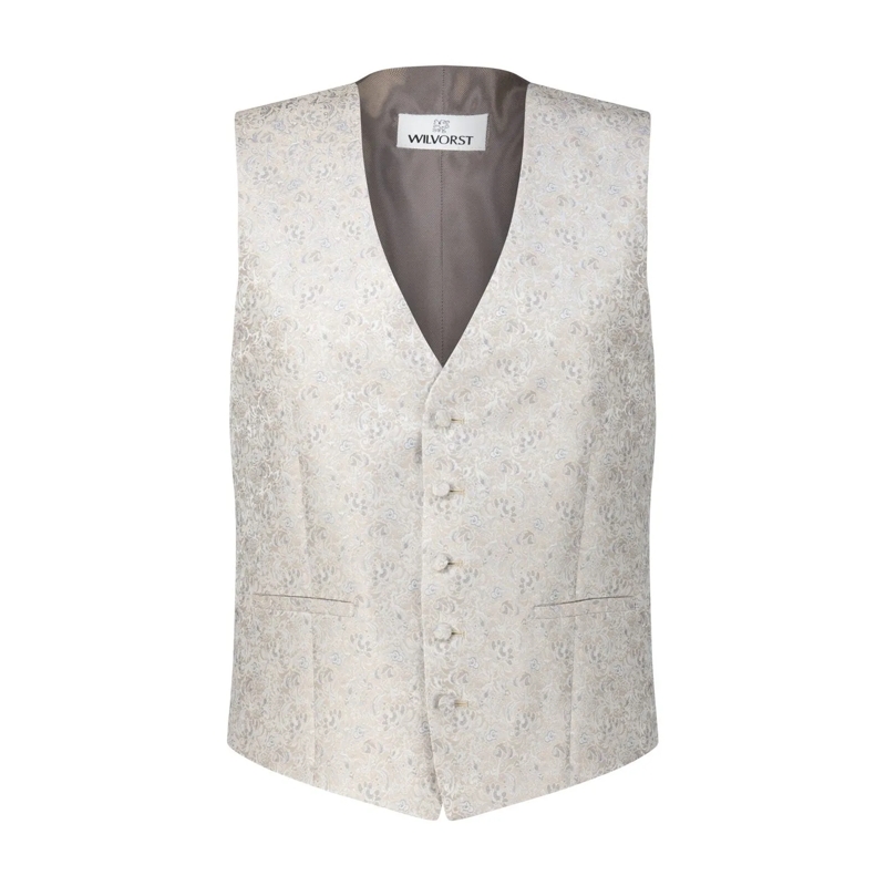 WILVORST Weste Weste mit Jacquard-Muster Beige(Image 2)