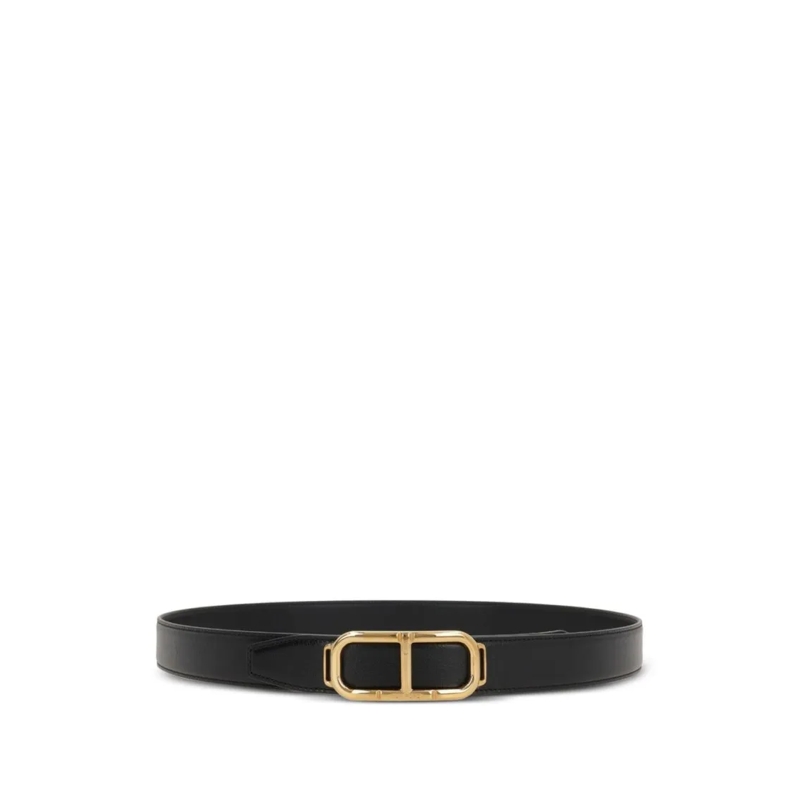 Tom Ford Riem Black Leather Belt Black